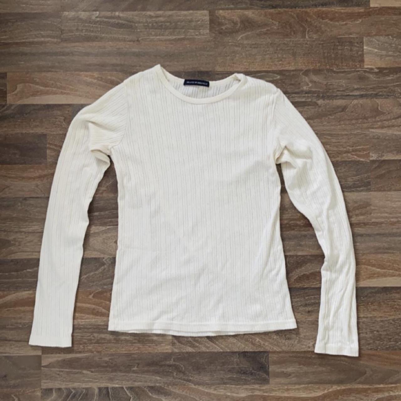 Brandy Melville Leah pointelle long sleeve no - Depop