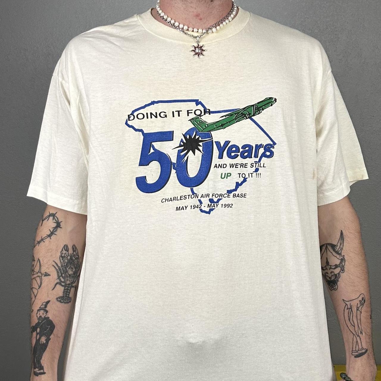 Vintage Military Charleston Air Force Tee Shirt Good... Depop