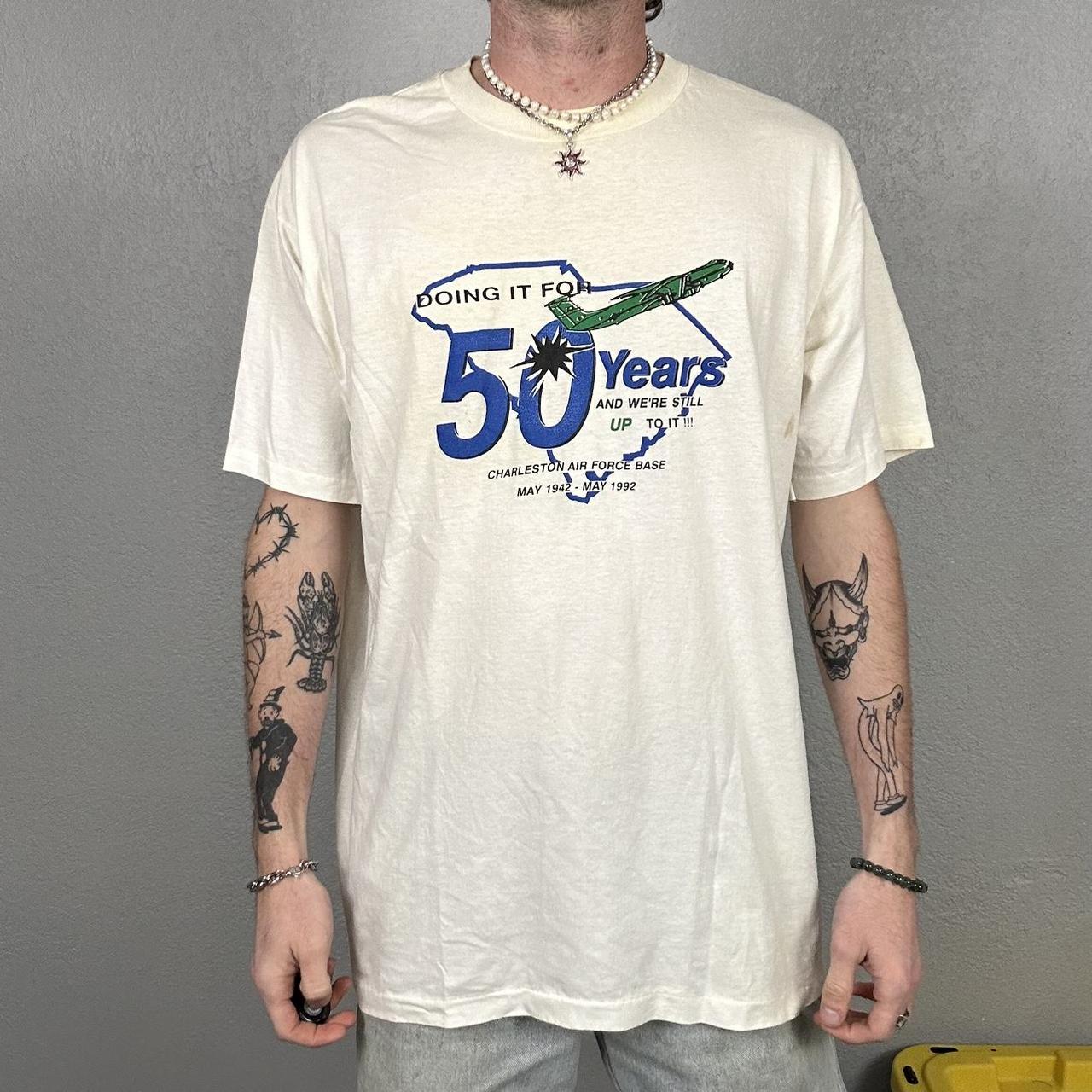 Vintage Military Charleston Air Force Tee Shirt Good... Depop