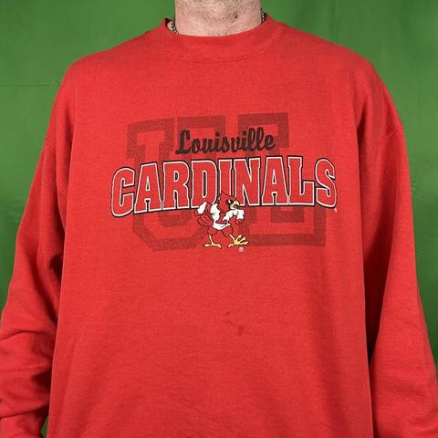 Vintage Louisville Cardinals Hoodie Mens XL Black - Depop