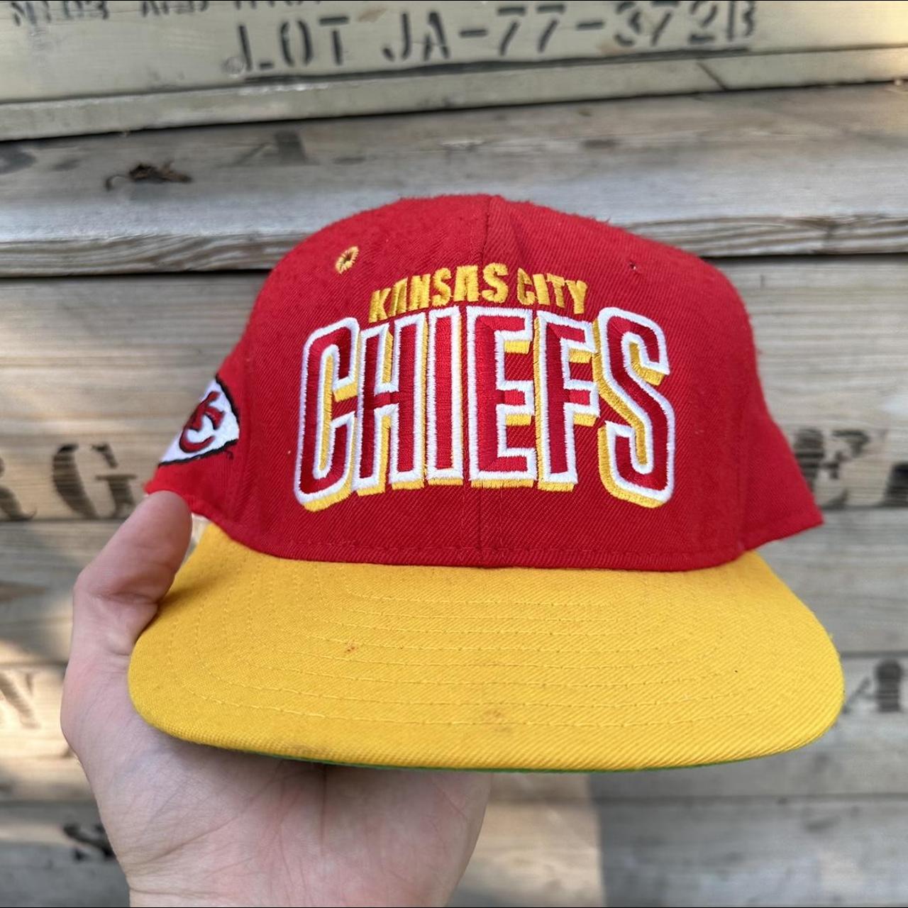 Vintage 90s Kansas City Chiefs Shark tooth Hat NEW - Depop