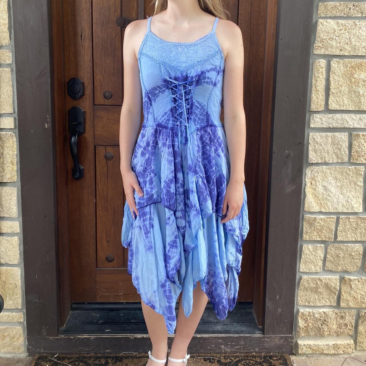 Tie dye asymmetrical discount dress