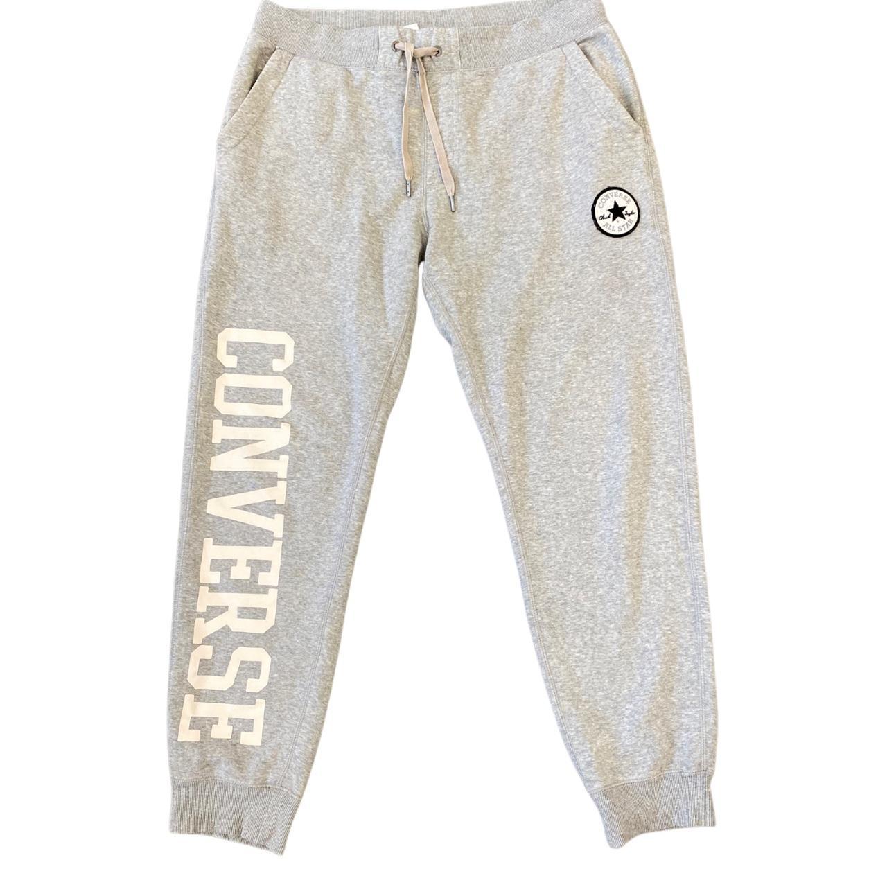 Mens grey converse deals tracksuit bottoms