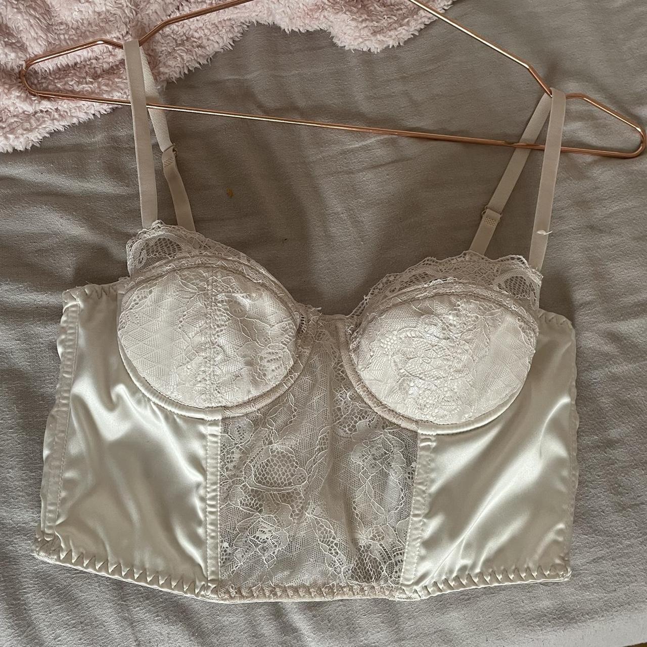primark lace satin corset great condition similar to... - Depop