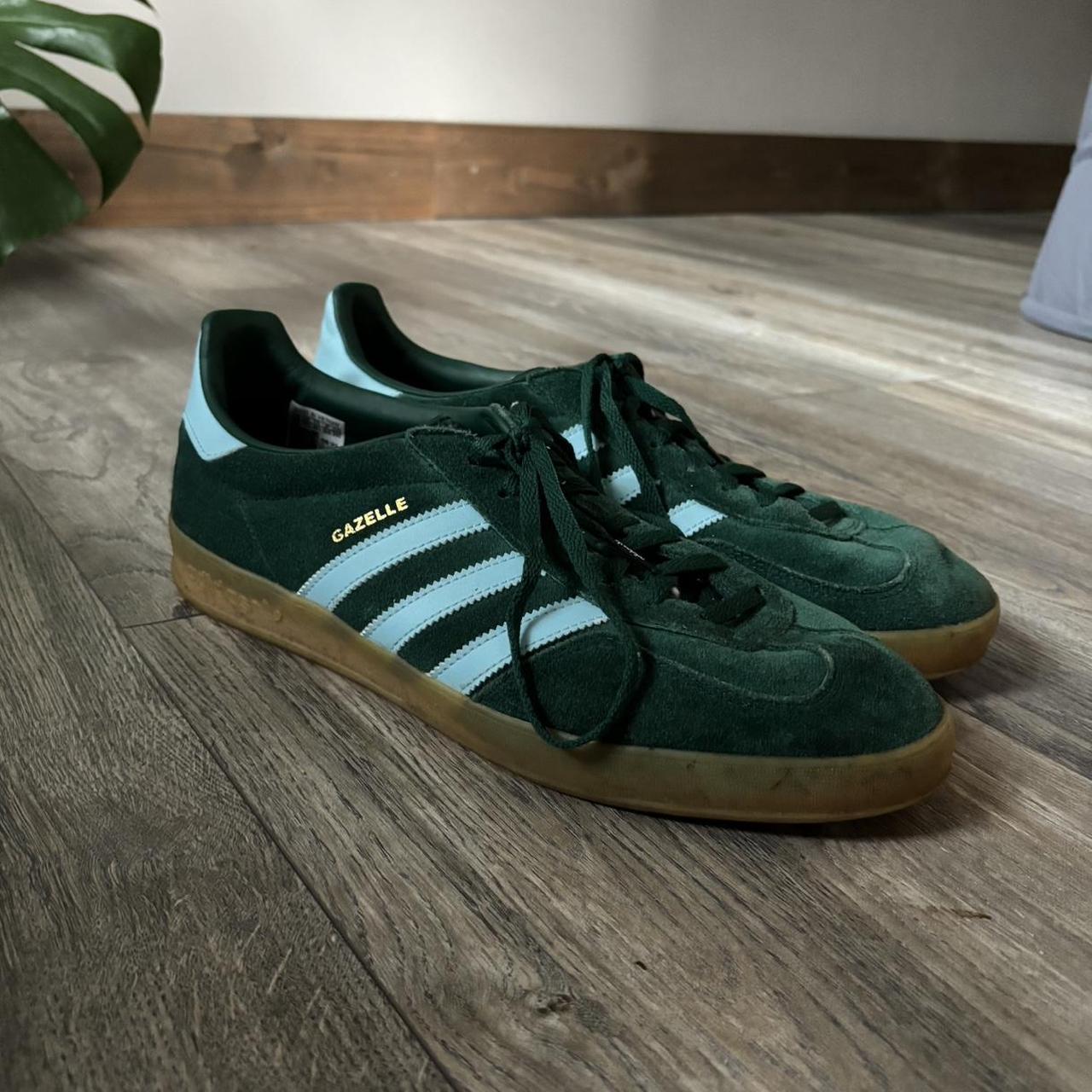 Adidas Gazelle Indoor Shoes Greeen UK 11.5 Good... - Depop