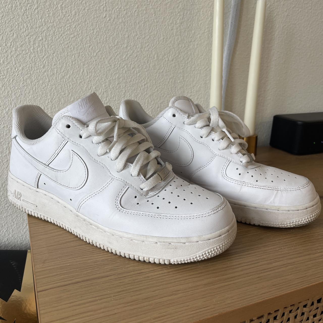 Used Air force 1, lightly discolored and creased.... - Depop