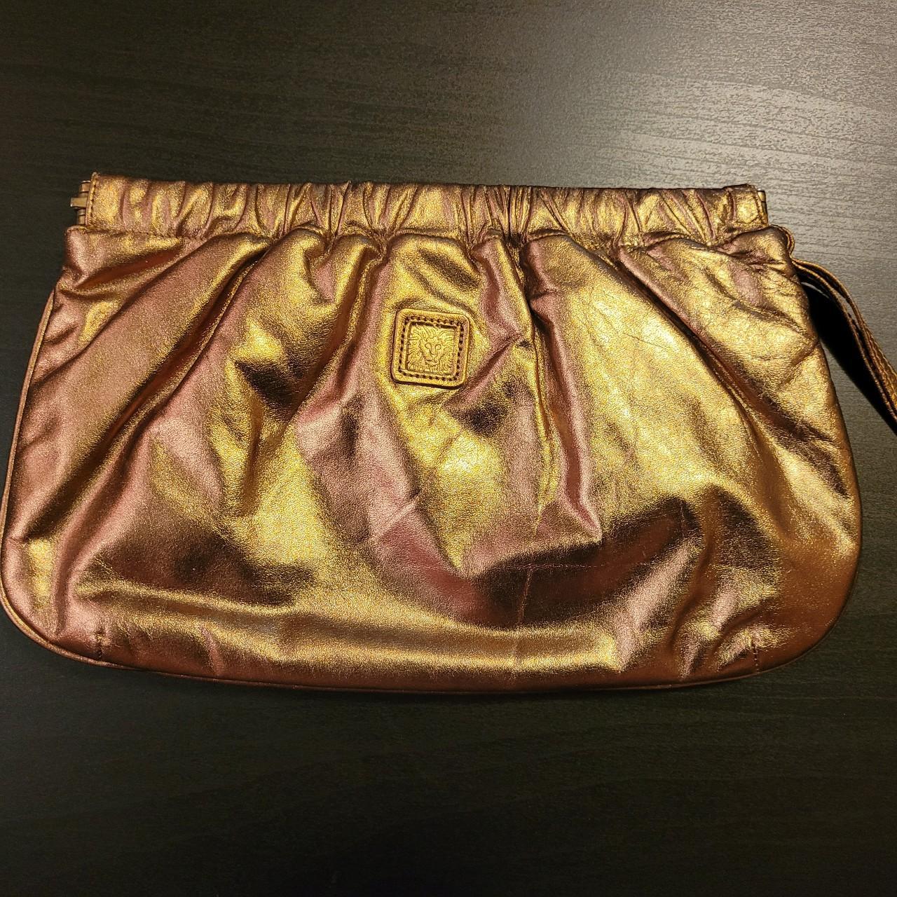 Metallic Gold Anne Klein Calderon Clutch Purse, - Main Image