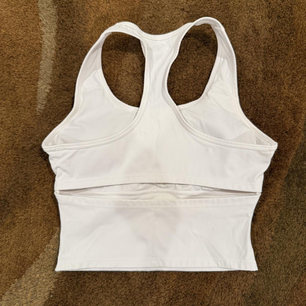 WHITE ATHLETIC TOP Like new S - Top White... | Depop