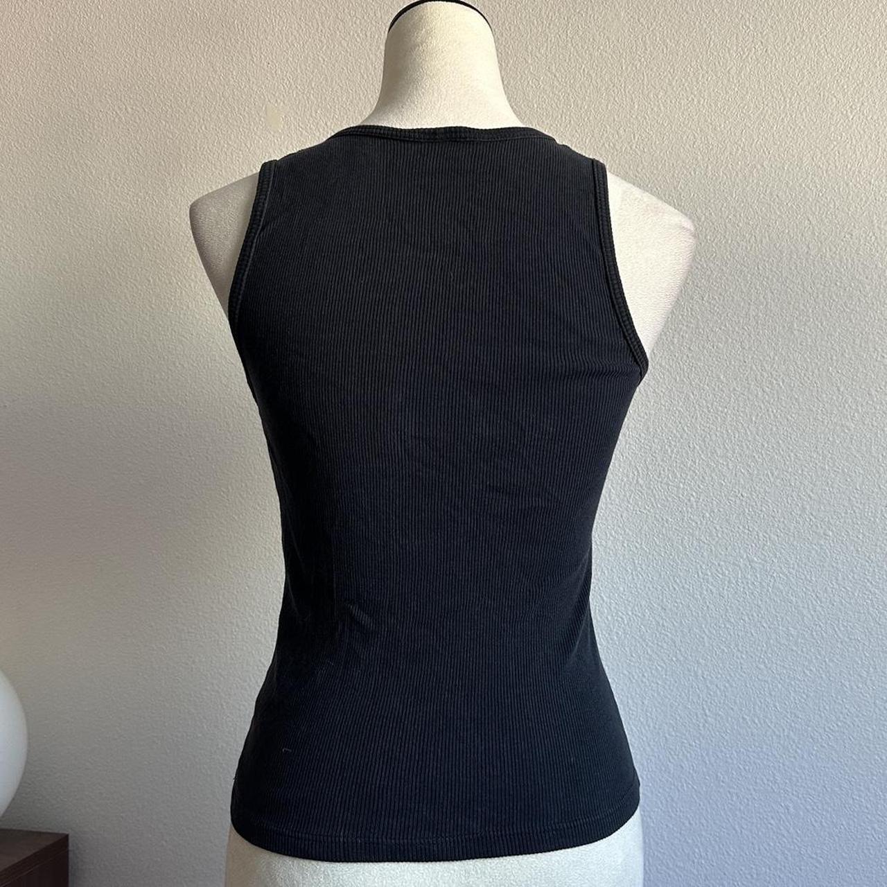 Women's Tank top - Black - M – Retro Y2K black ri… - image 2