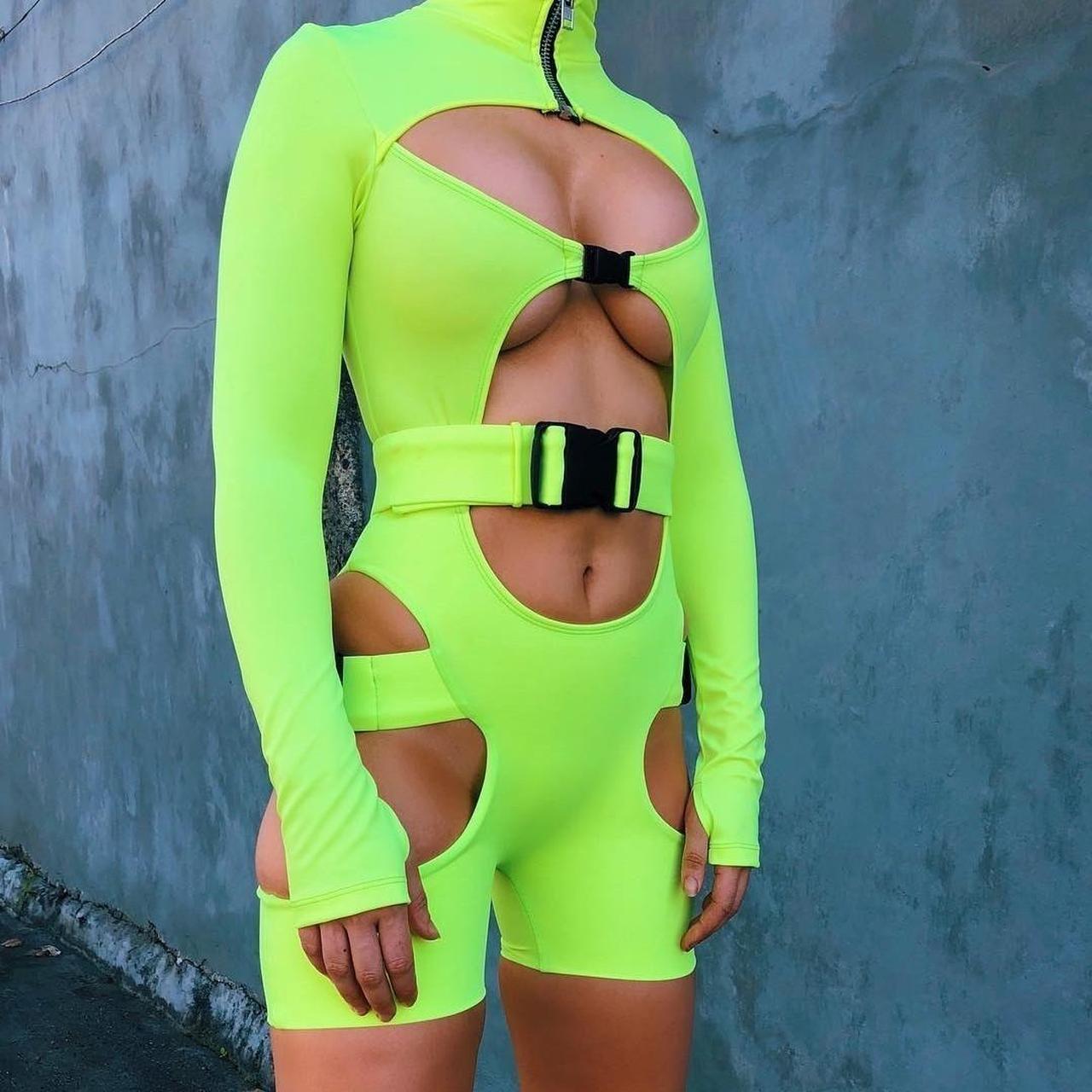 Women's Yellow Jumpsuit Depop