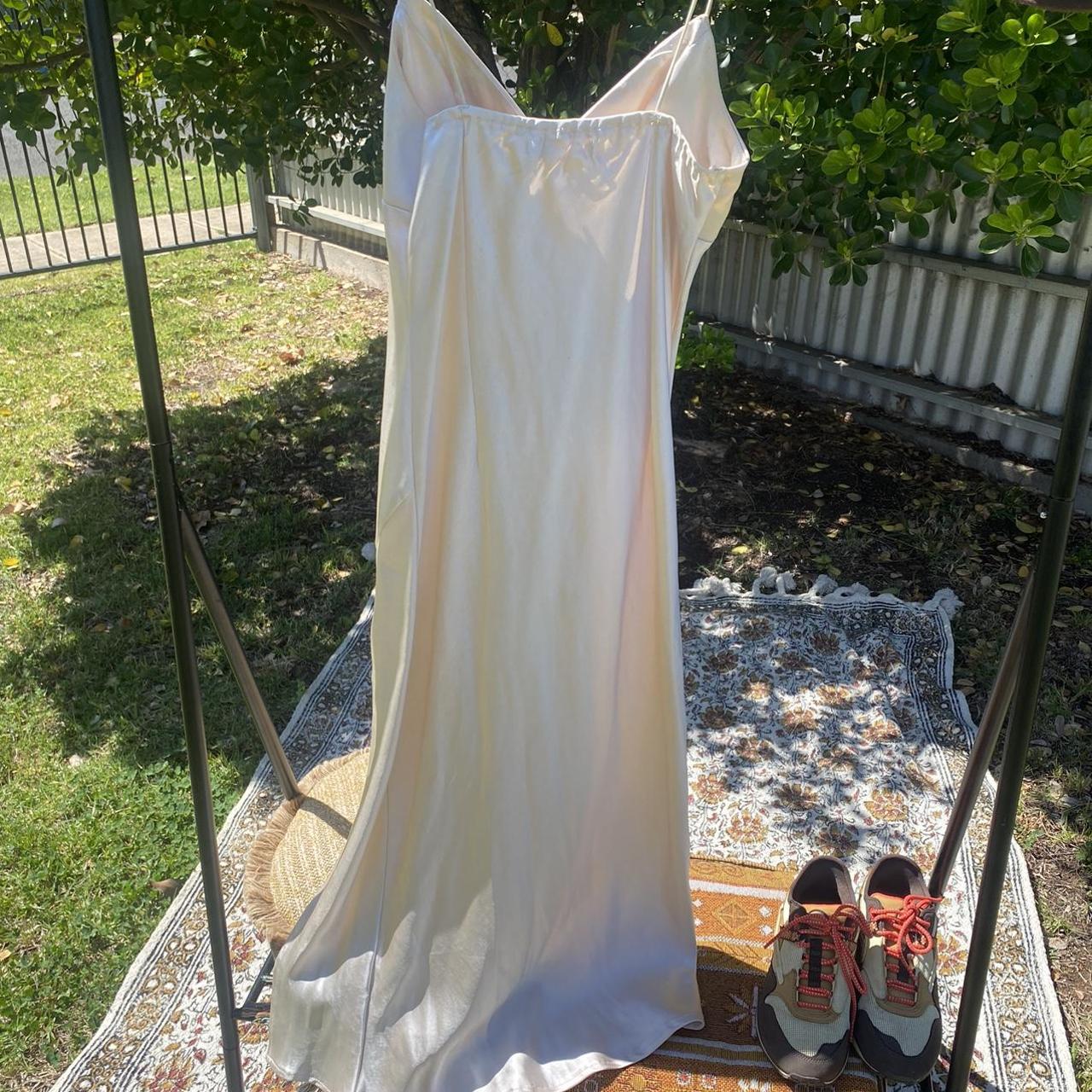 Long silk Champaign dress 🥂 Beautiful material,... - Depop