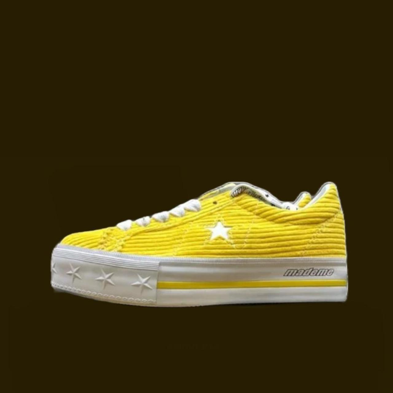 Yellow corduroy hot sale converse