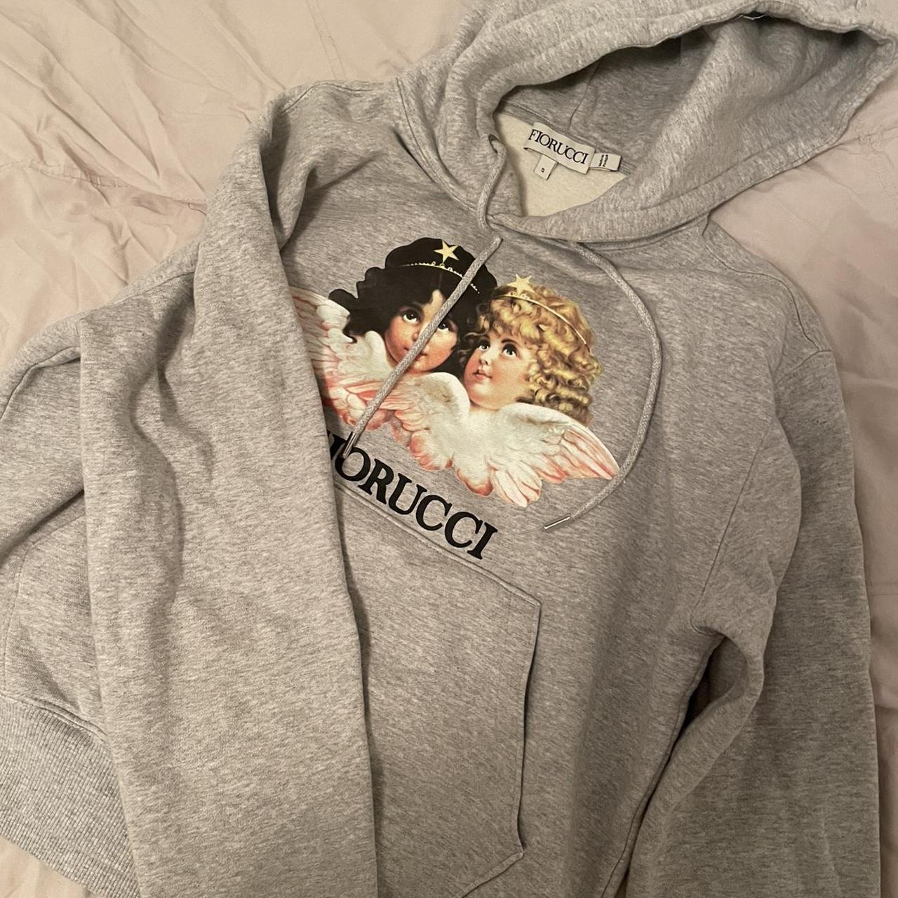 Fiorucci grey sweatshirt #fiorucci #angels - Depop