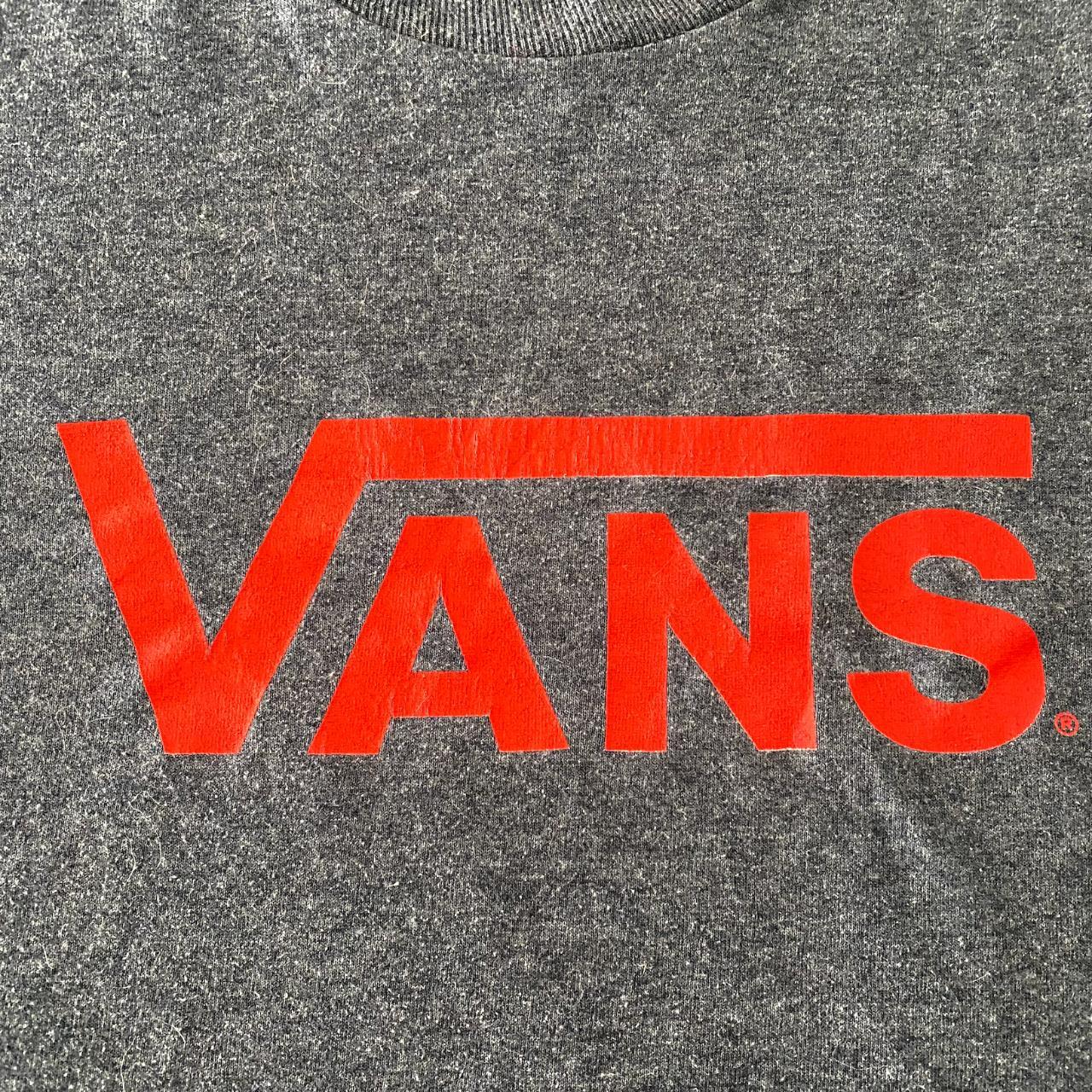 Vans Men's Grey and Red T-shirt | Depop