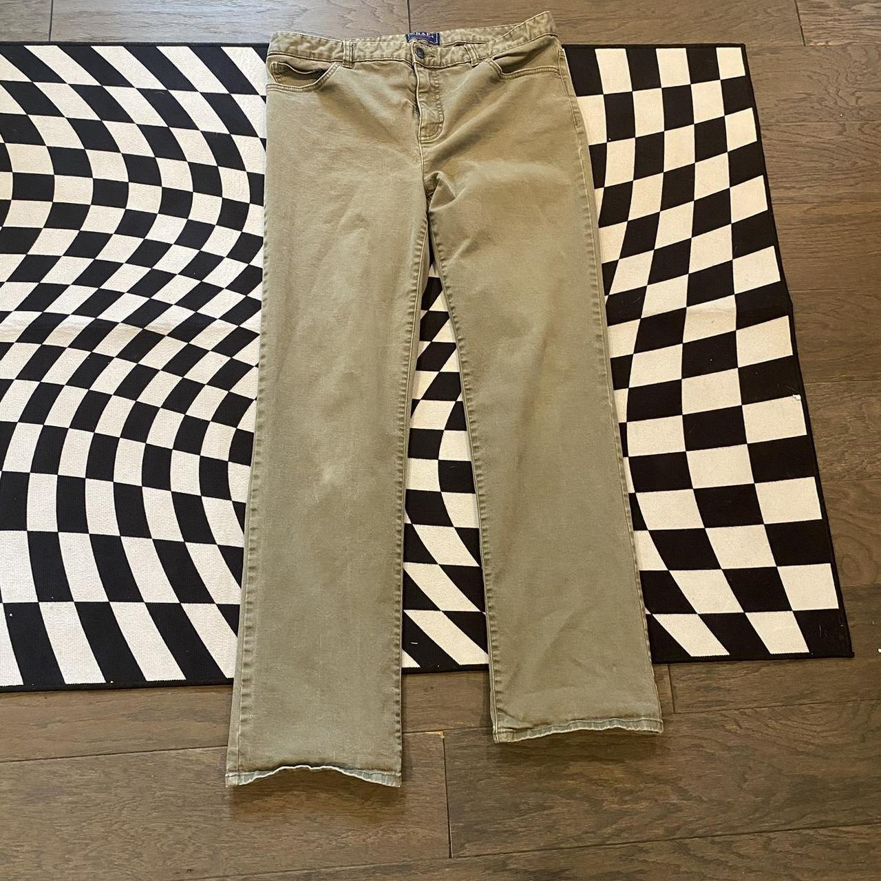  y2k khaki lowrise madden straight chaps denim... Depop