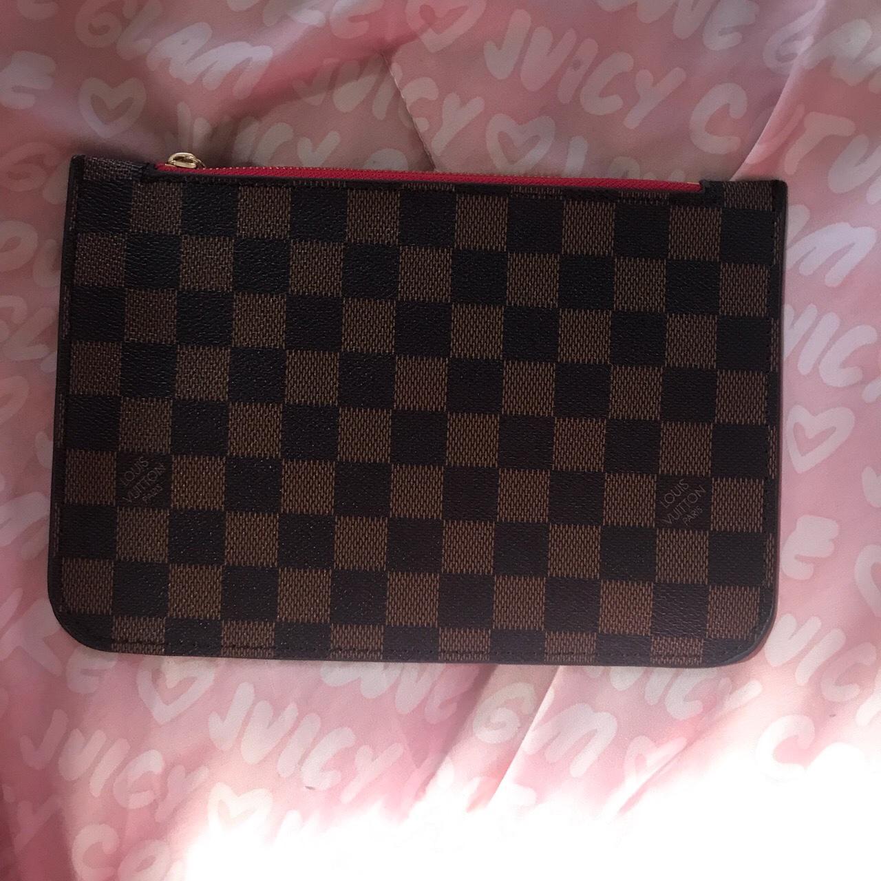 Louis Vuitton brown checkered print canvas top