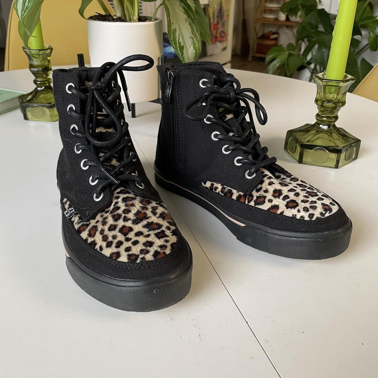 Leopard high top store sneaker