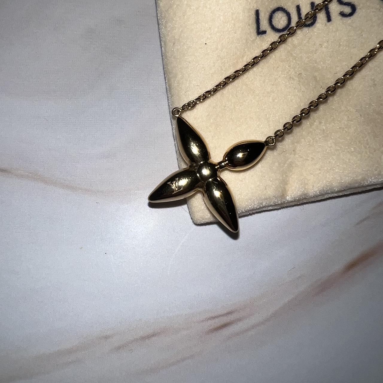 LV necklace • comes with box Very good condition - Depop