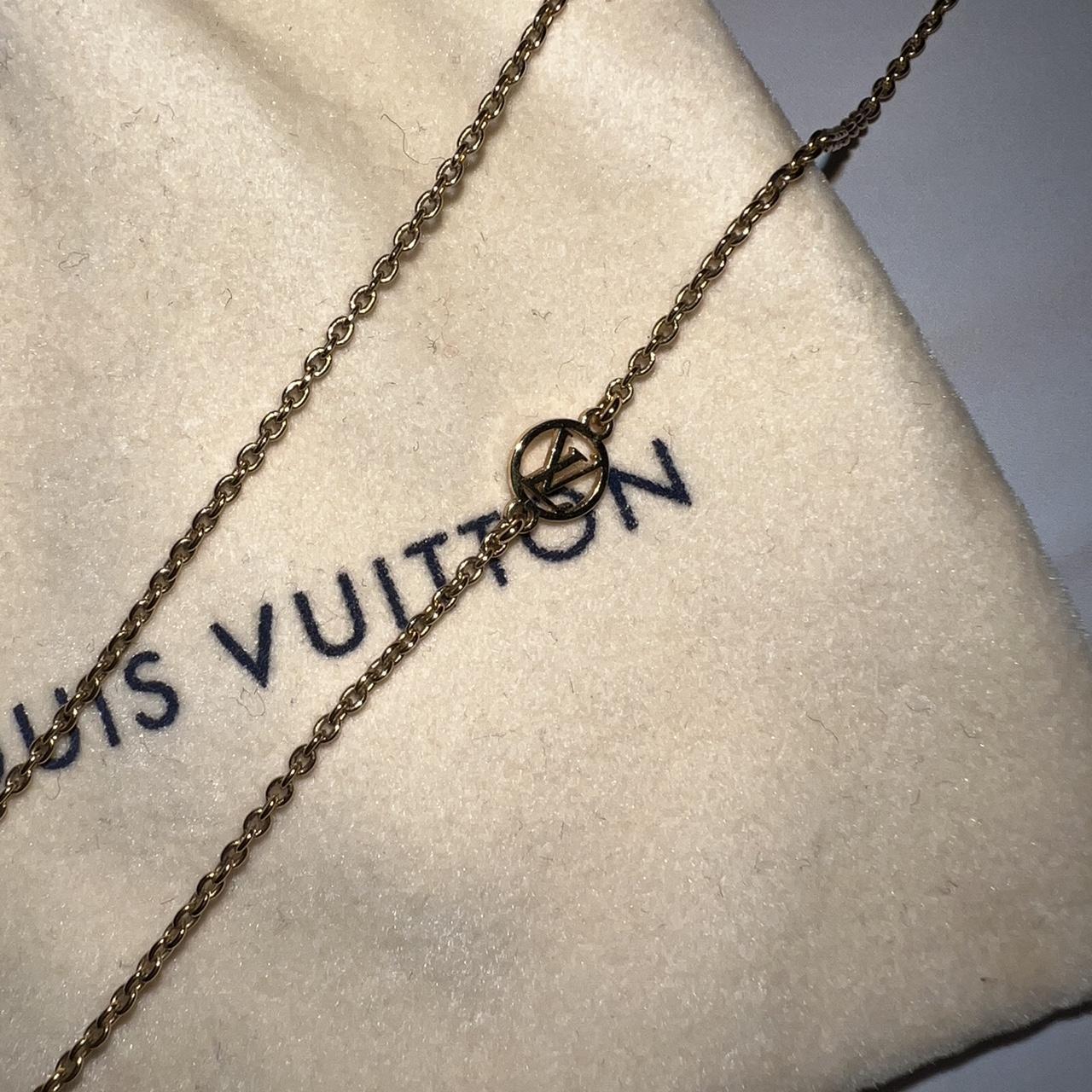 LV necklace • comes with box Very good condition - Depop