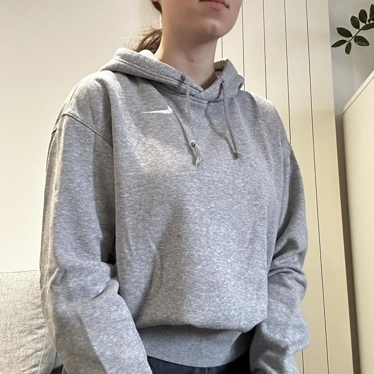 oversized grey nike hoodie