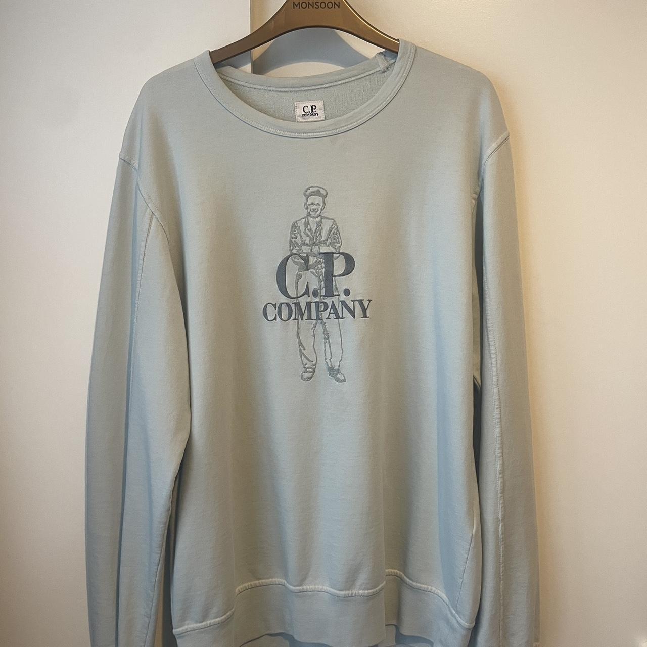 Light blue Cp company sweatshirt Worn once and still... - Depop
