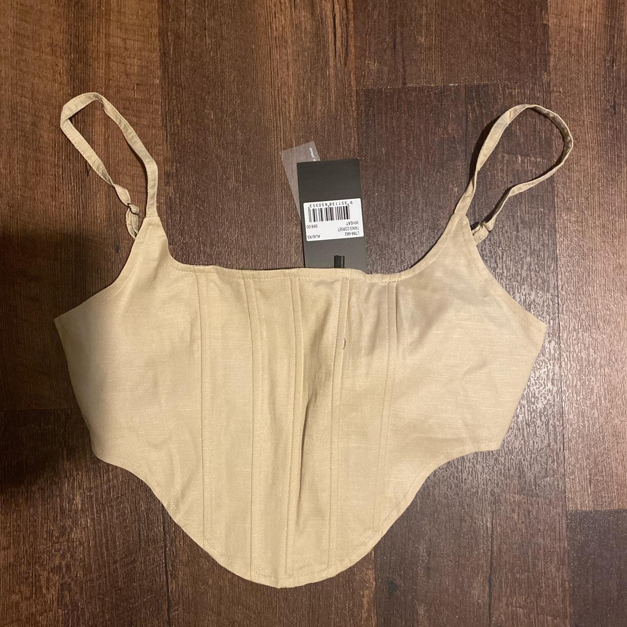 Lioness Women's Tan and Cream Corset
