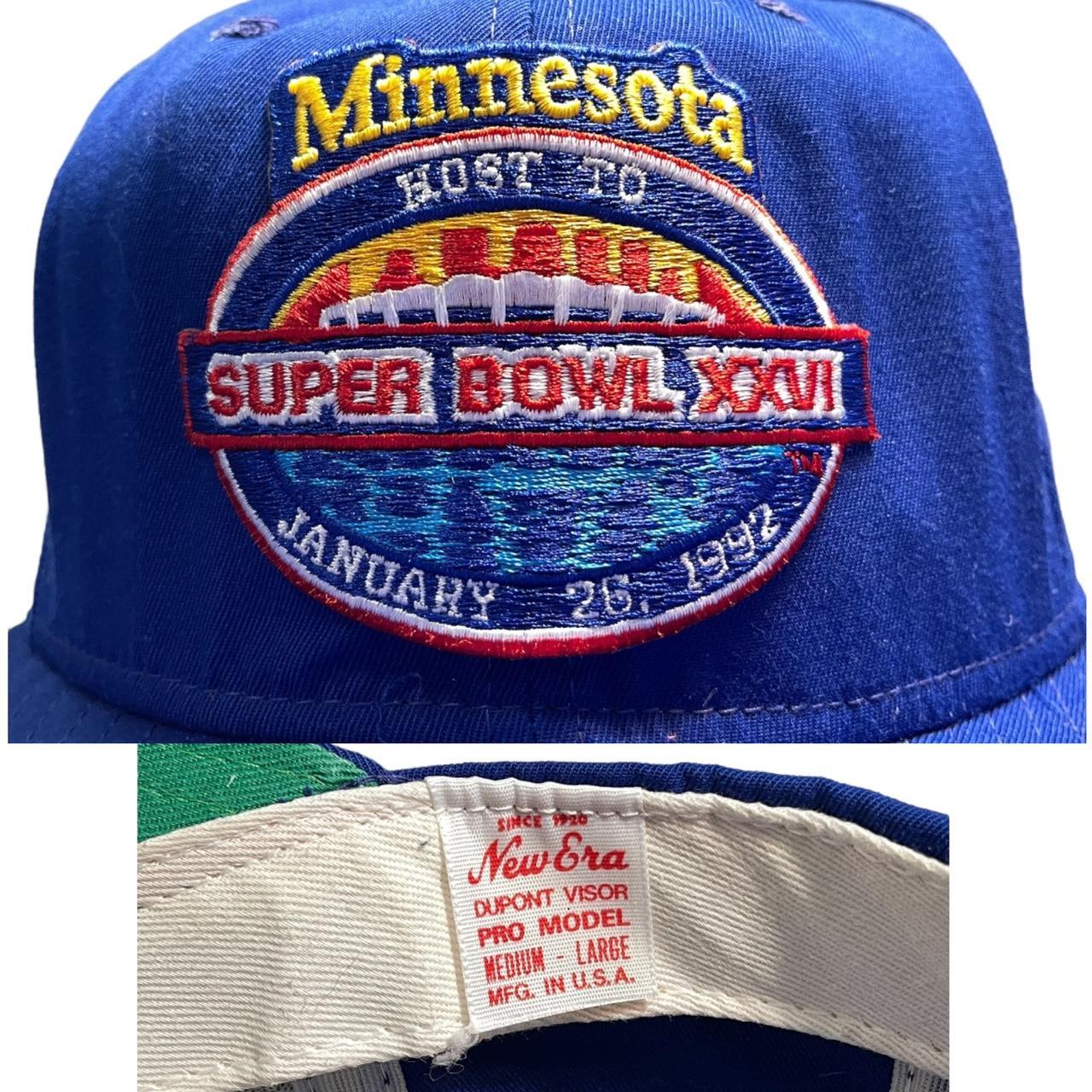 Vintage New Era Minnesota Super Bowl XXVI 1992 NFL... - Depop