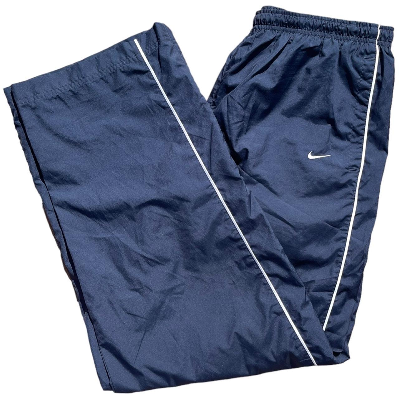 Nike Men's Navy and White Joggers-tracksuits | Depop