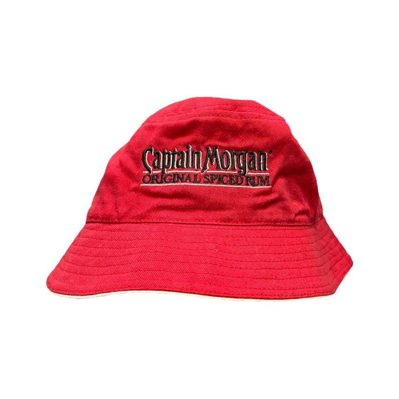 Vintage Captain Morgan Red Fishing Bucket Hat,