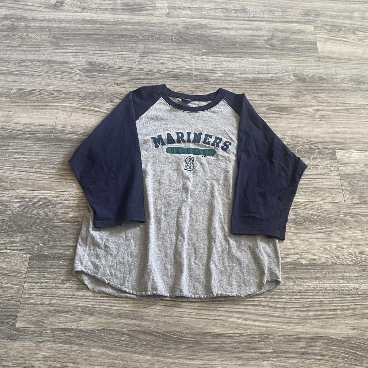 Vintage Seattle Mariners 3/4 Sleeve Baseball - Depop