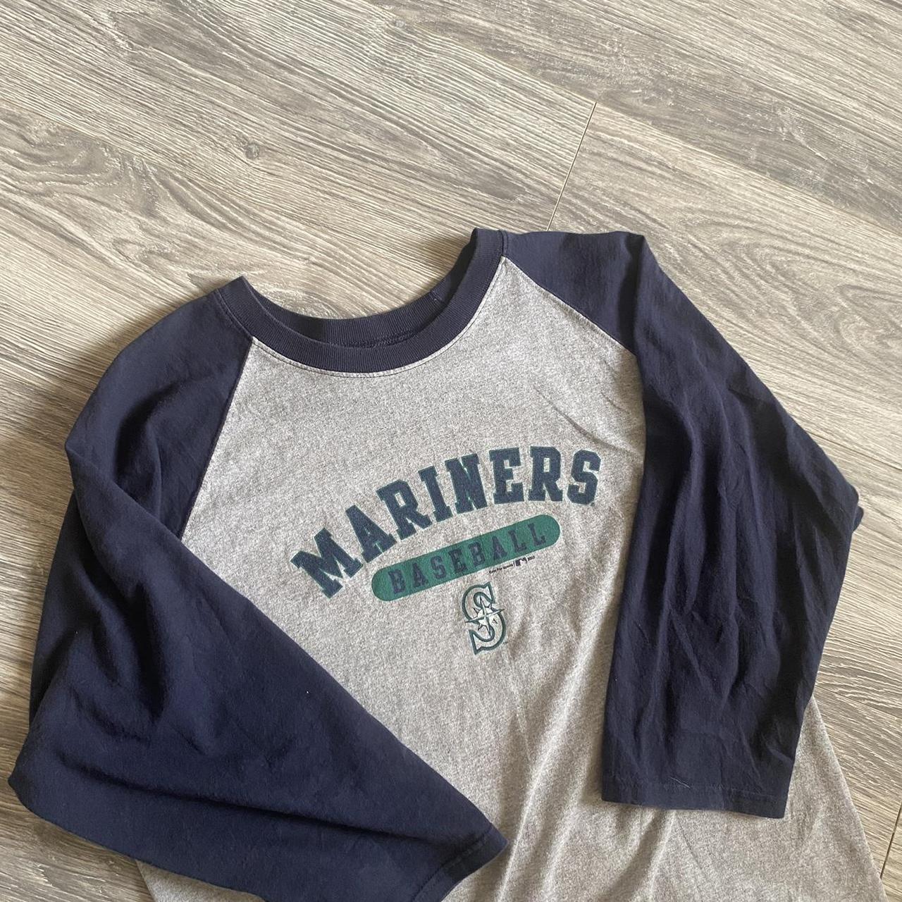 Vintage Seattle Mariners 3/4 Sleeve Baseball - Depop