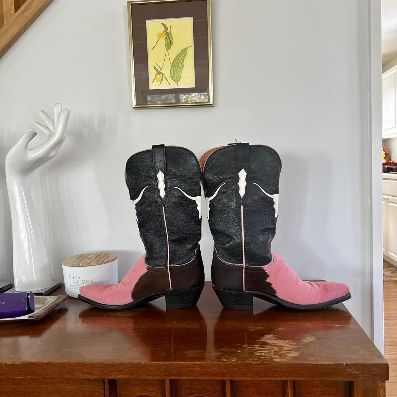 pink lucchese boots