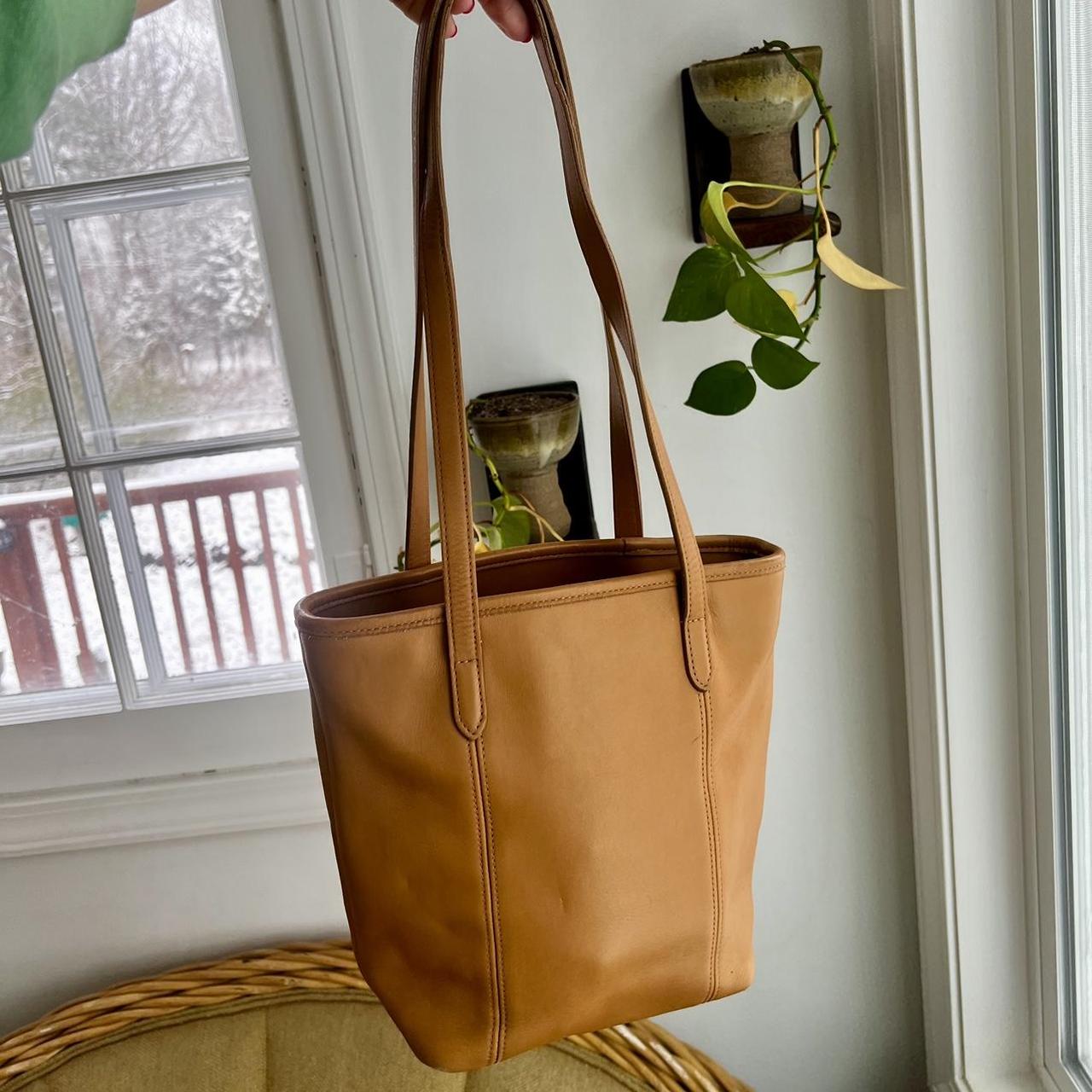 Vintage camel Coach Legacy tote bag, #F9N-9077....