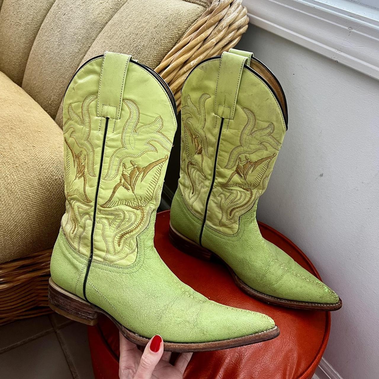 Lime green hotsell cowboy boots