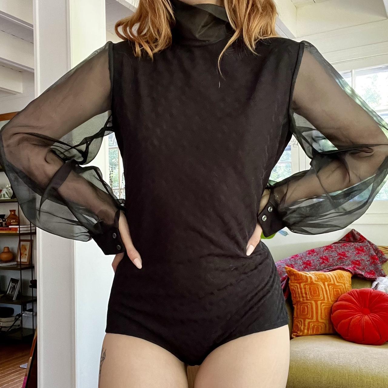 Vintage accent leotard, fits M-M/L. Seen on a modern | Depop