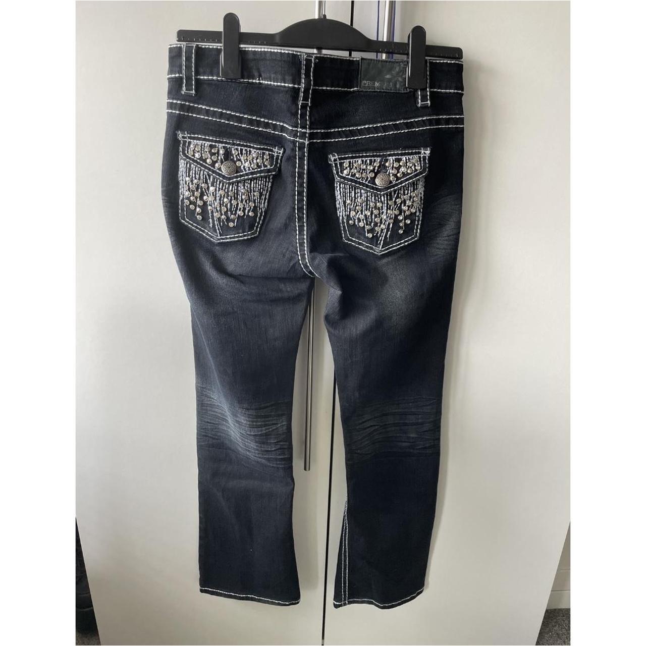 Women's Black and Grey Jeans Depop