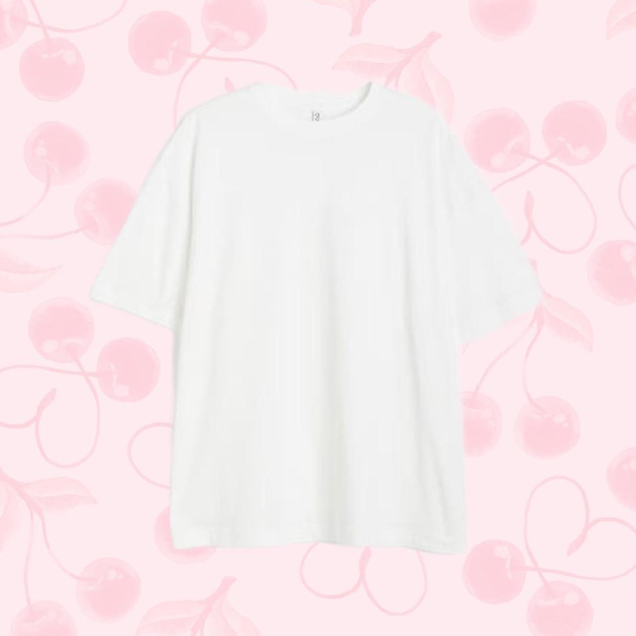 h&m white oversized t shirt women