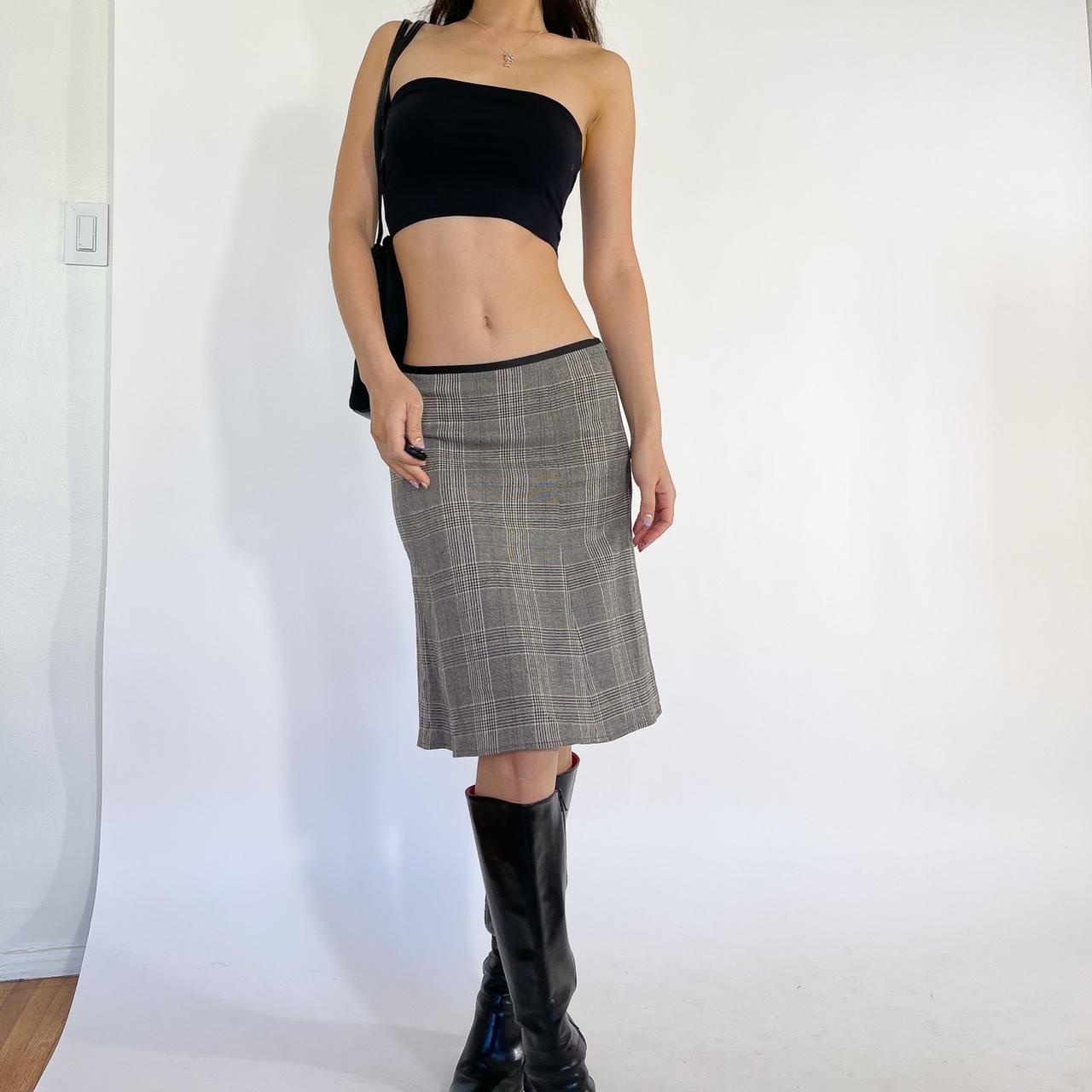 Ann Taylor Women's Grey and Black Skirt