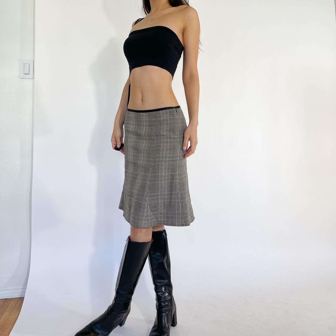 Ann Taylor Women's Grey and Black Skirt (3)