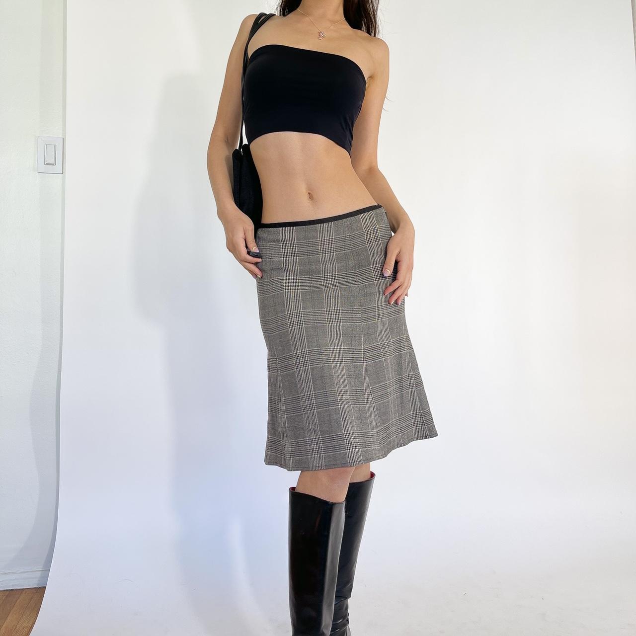 Ann Taylor Women's Grey and Black Skirt (4)