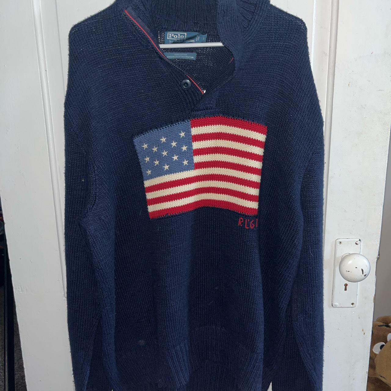 Polo Ralph Lauren American Flag Sweater Sz:... - Depop