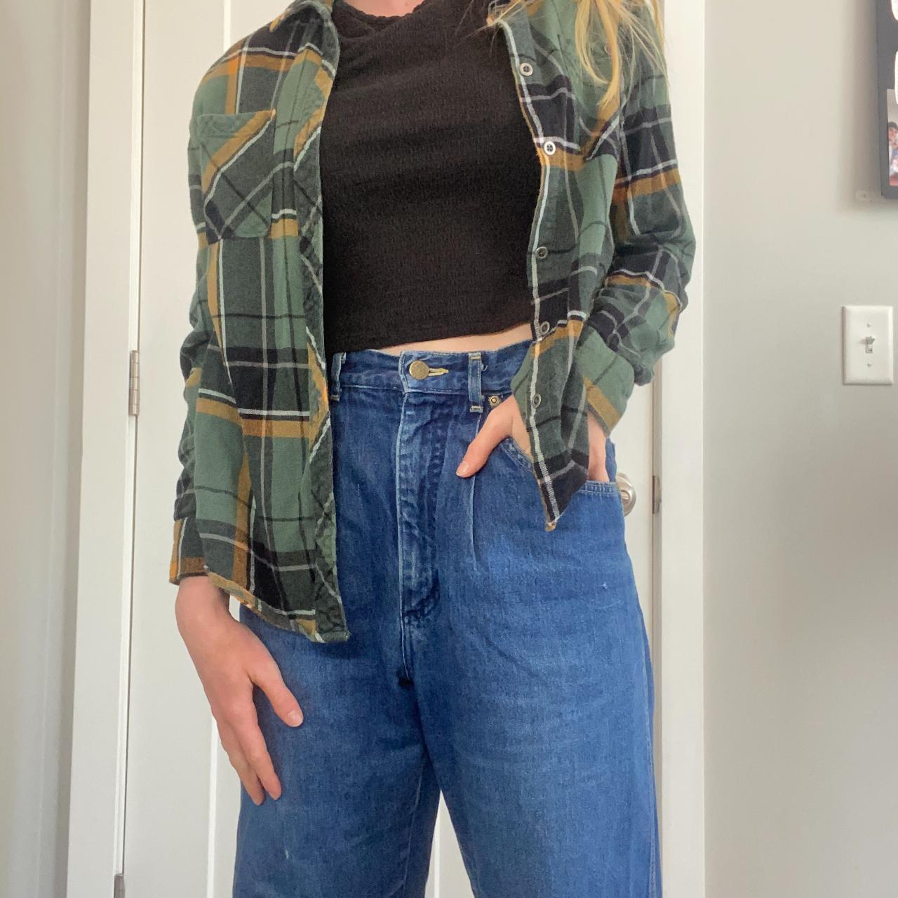 Green Long-sleeved granola flannel PacSun This is a... - Depop