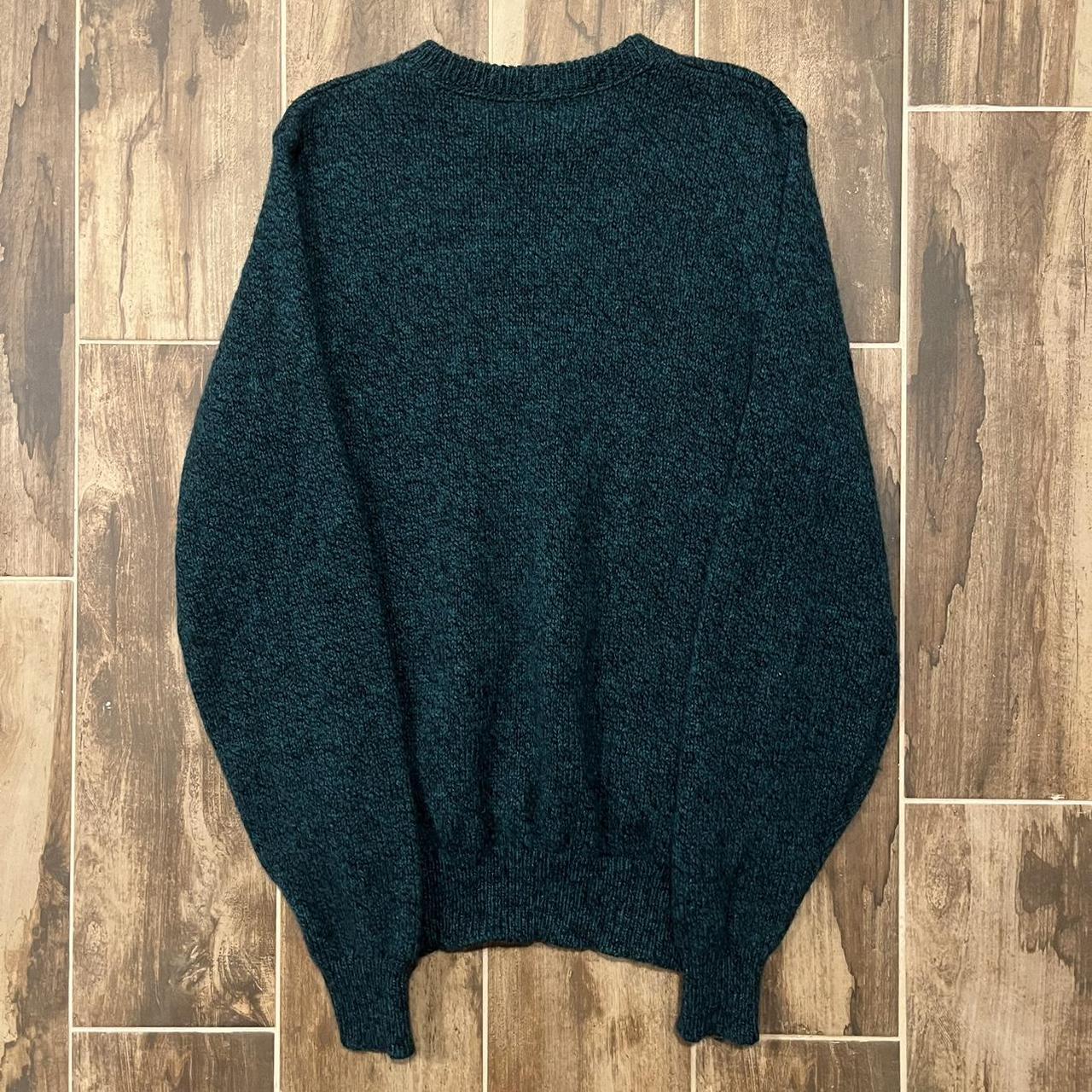 Vintage Made In USA Late 80s Lands’ End Wool Knit... - Depop