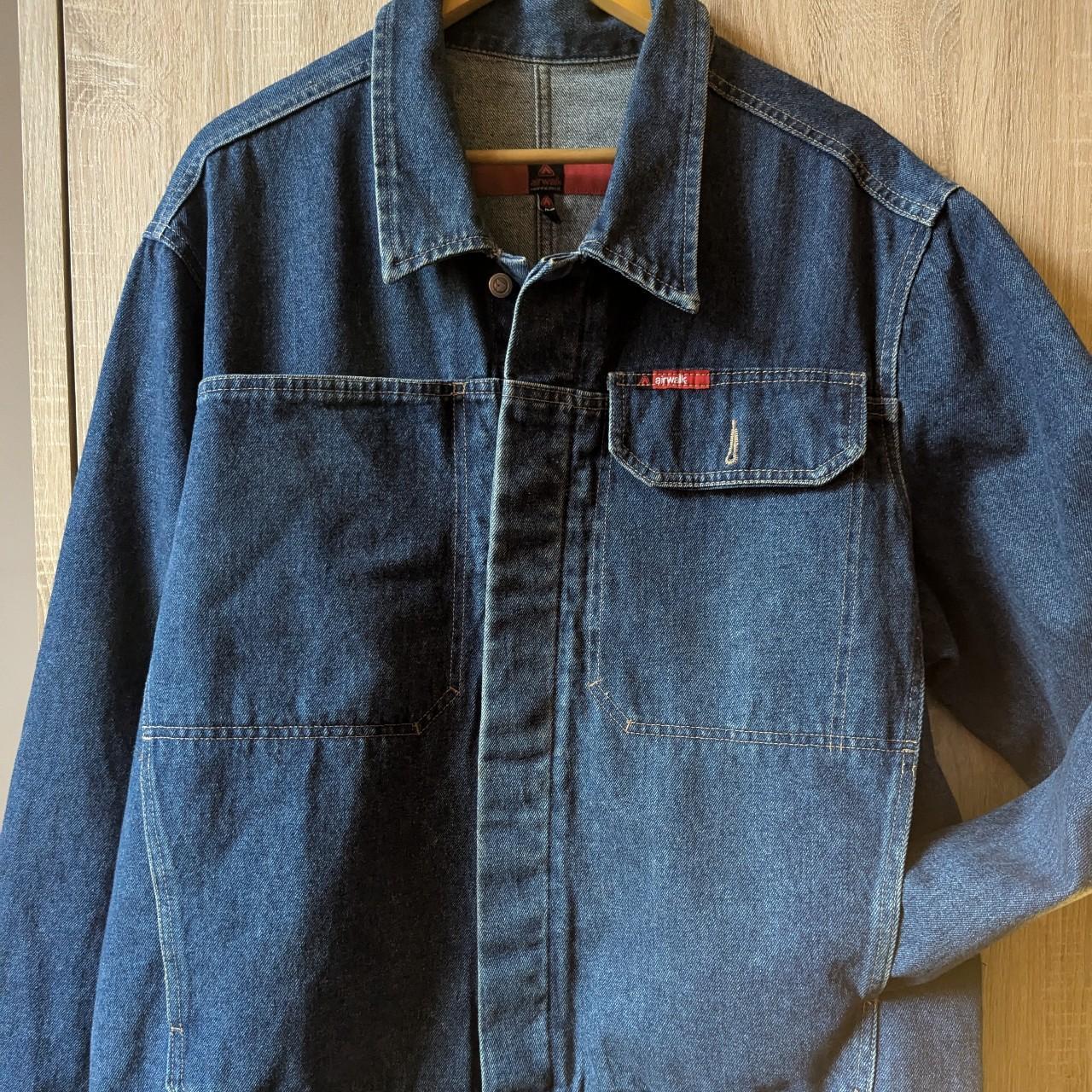 Rare L cheapest Atelier Denime D Iena japanese denim wear trucker jacket distressed collar design size 36