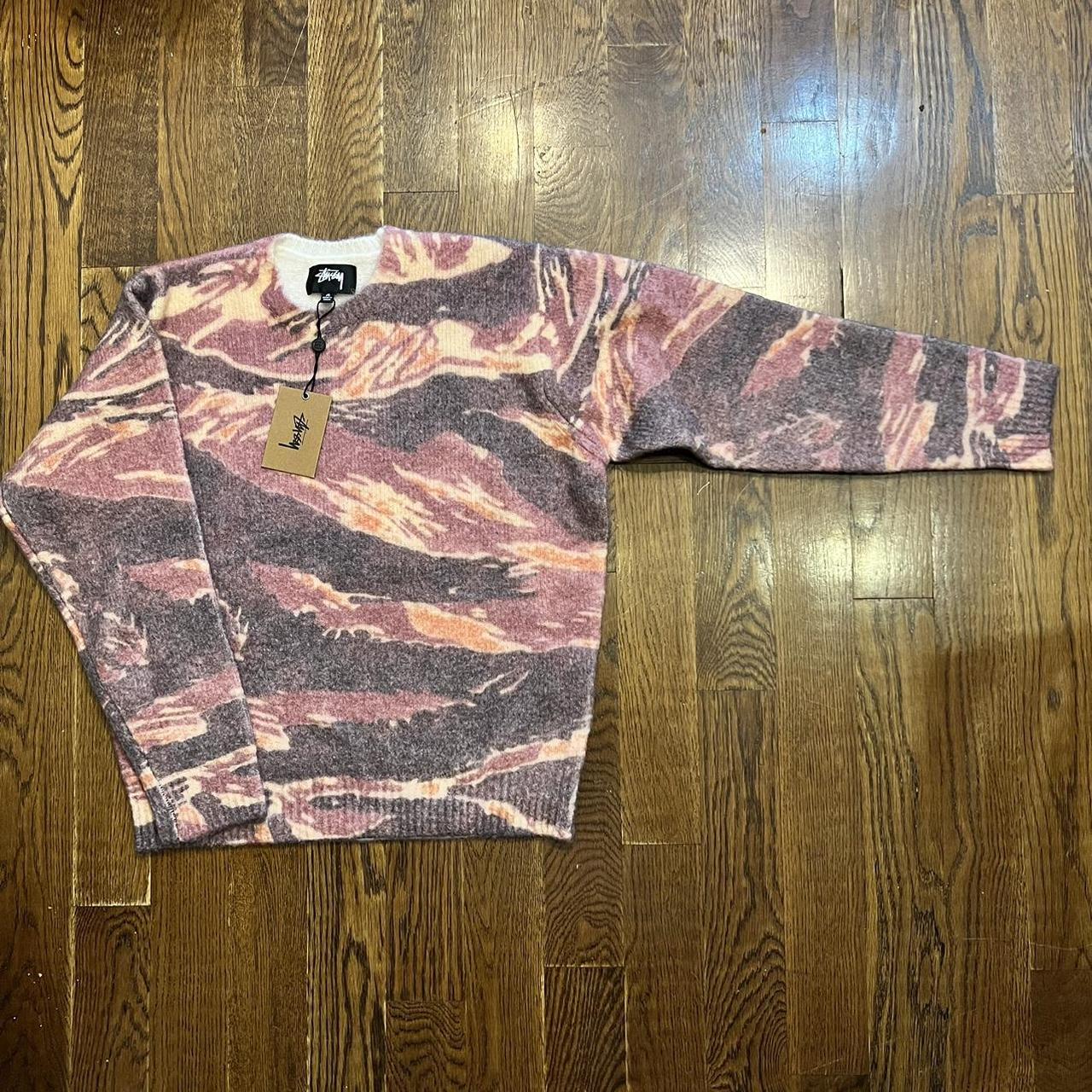 Stussy Mohair Tigris Print Wool Sweater. Size | Depop