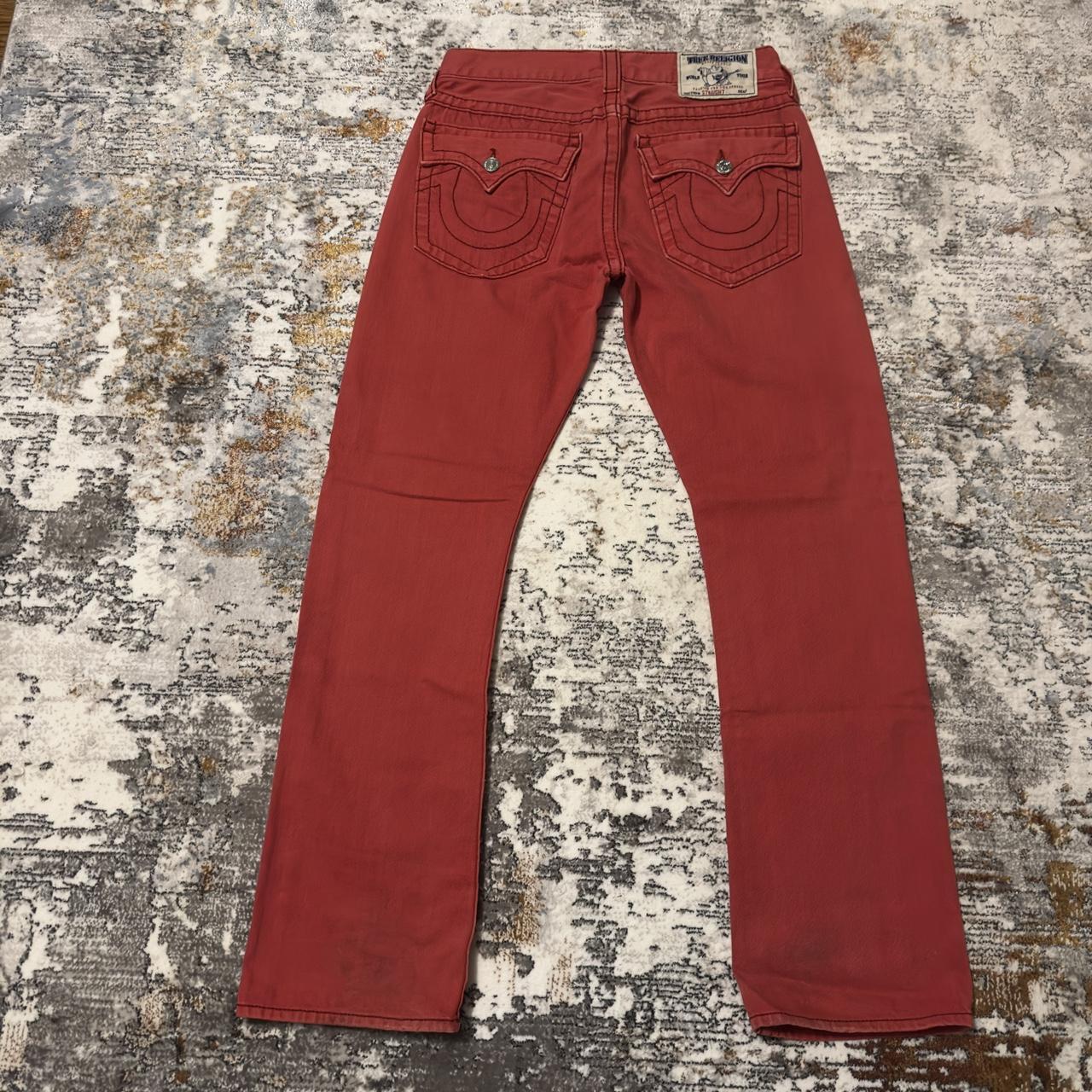 vintage true religion rare red sematary jeans men’s... - Depop