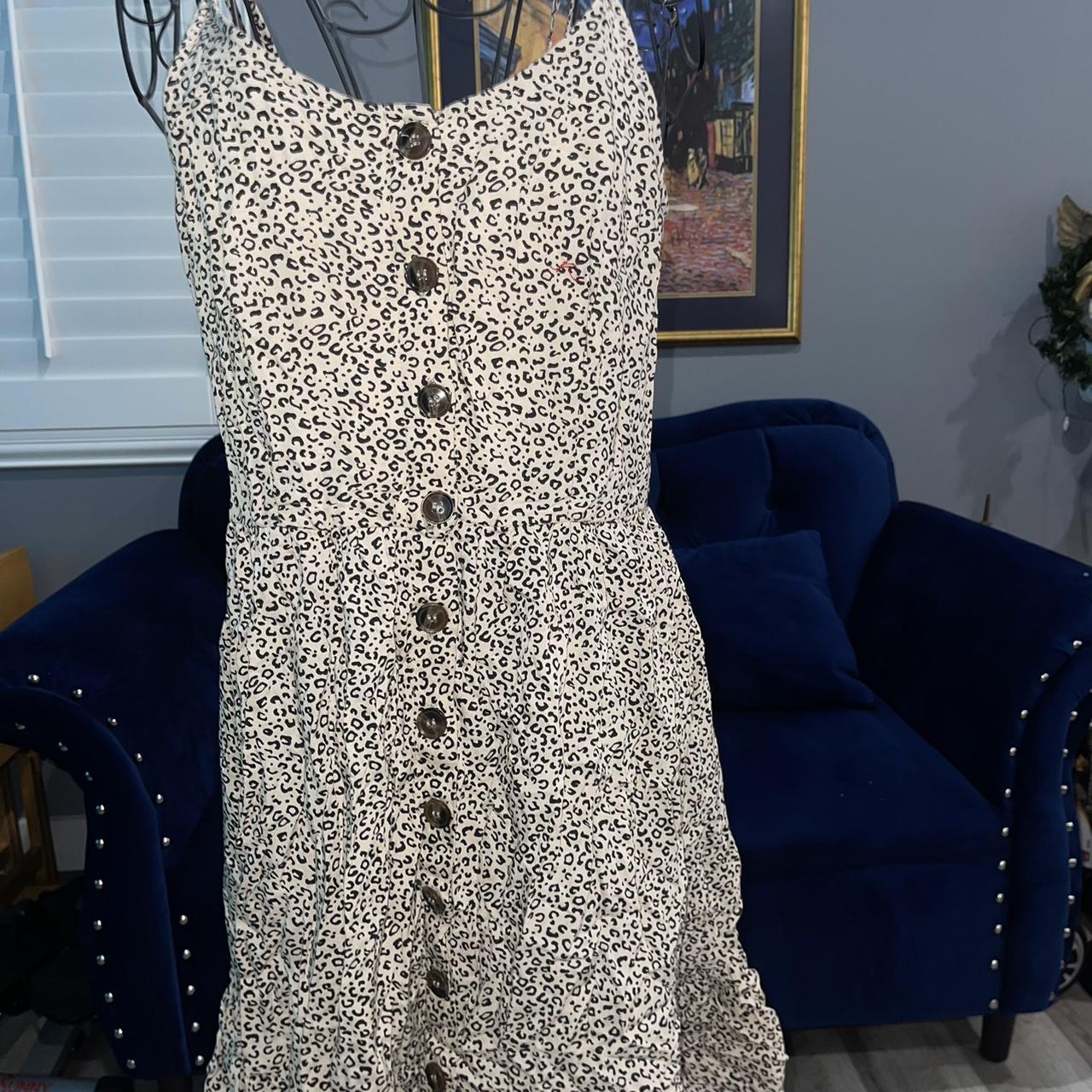 Cheetah Print Dress Cheetahprint Mididress Depop   P0 