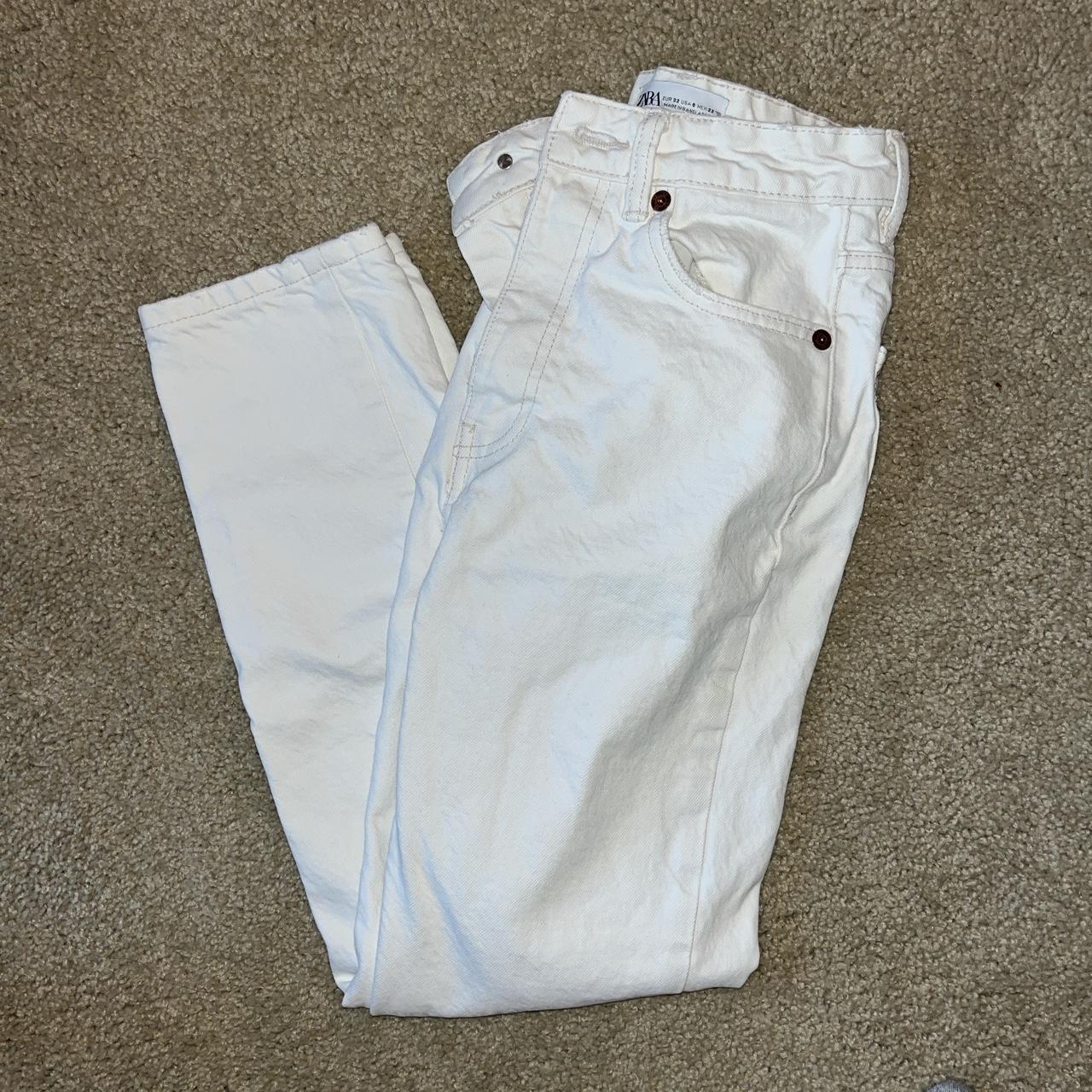 Zara Women's White Jeans | Depop