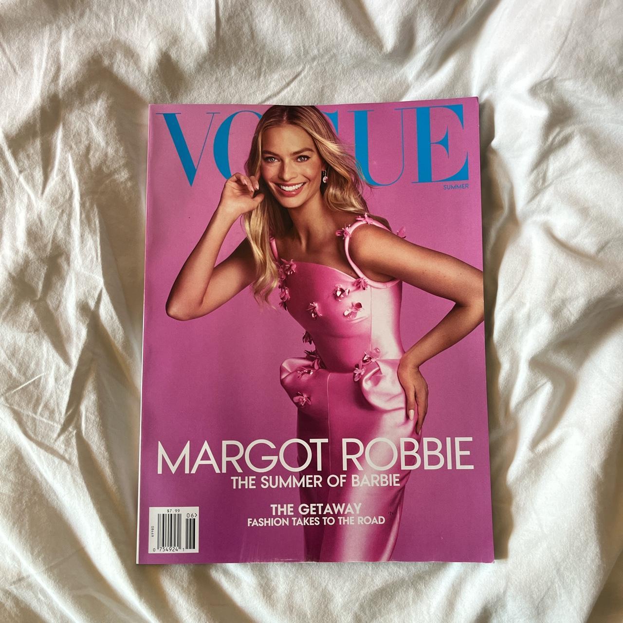 vogue summer issue featuring margot robbie 🎀 brand... - Depop