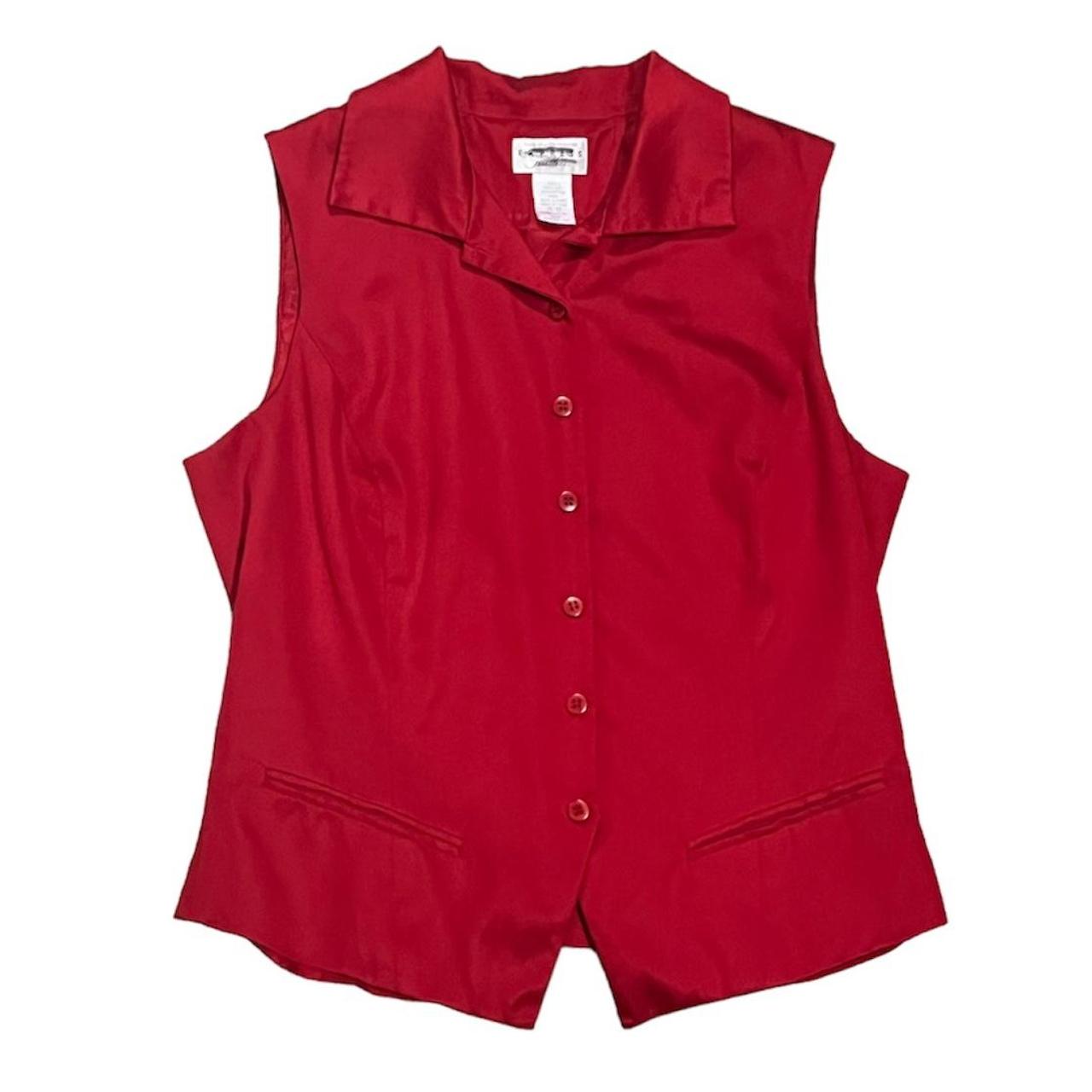 Express Men's Red Waistcoatsvests Depop